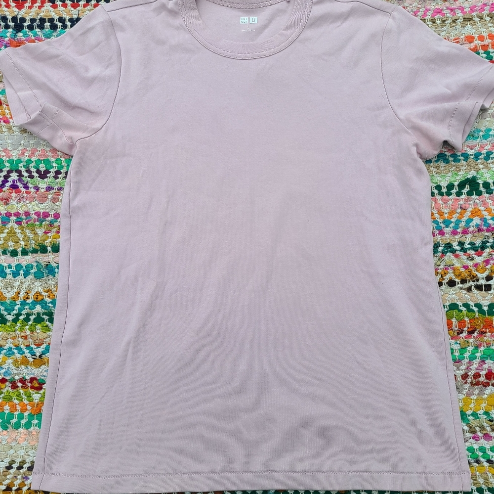 Uniqlo Blush Pink short sleeve shirt